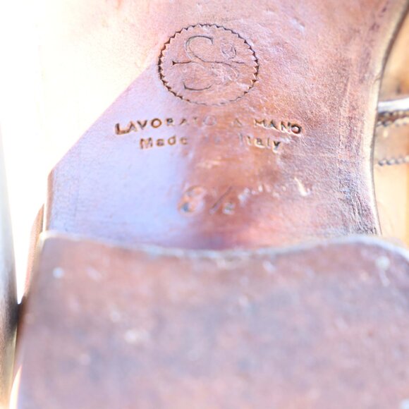 StefanoBi 9.5 Italian Brown Monkstrap Mens Dress Shoes main image 12